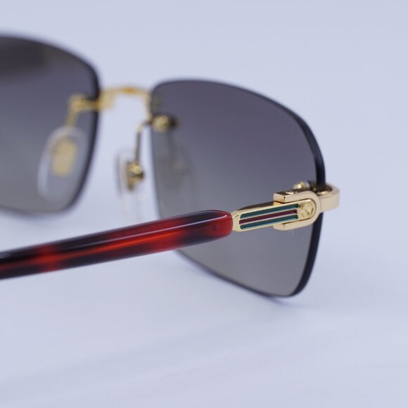 ?️ New Gucci GG1221S 006 Sunglasses - Gold/Havana Frame, Grey Lenses main image 7